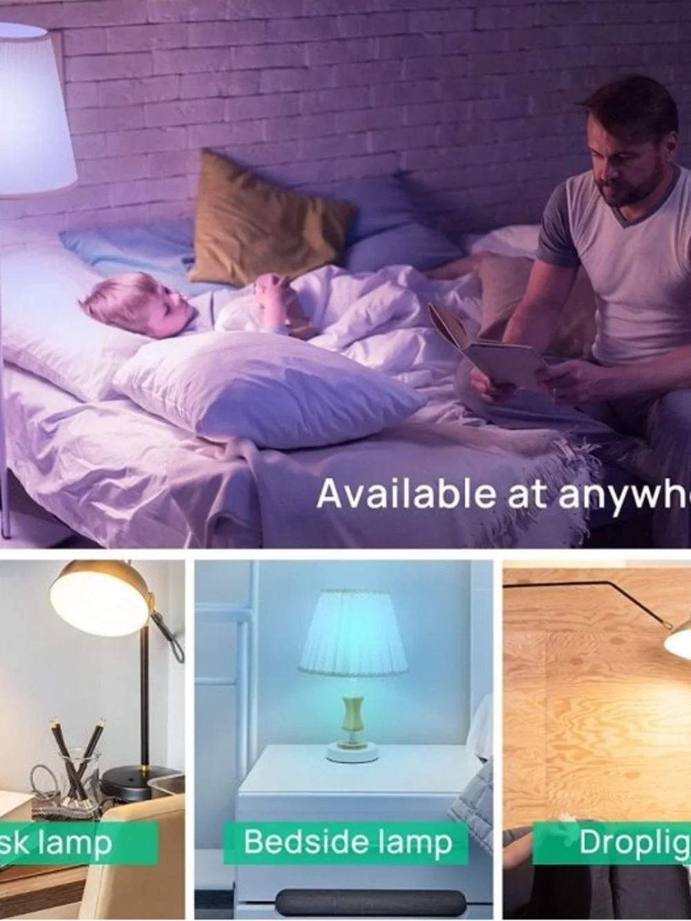 AIDOT A19 RGBW Smart WiFi Light Bulbs, Color Changing, App & Voice Control